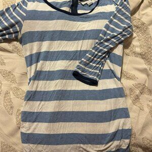 Jessica Simpson Navy and Cream Maternity Top